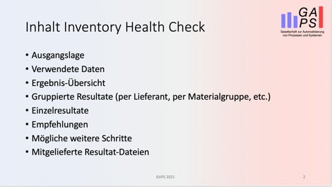 Inventory Health Check